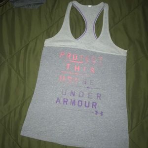 Women’s Under Armour, racer back tank